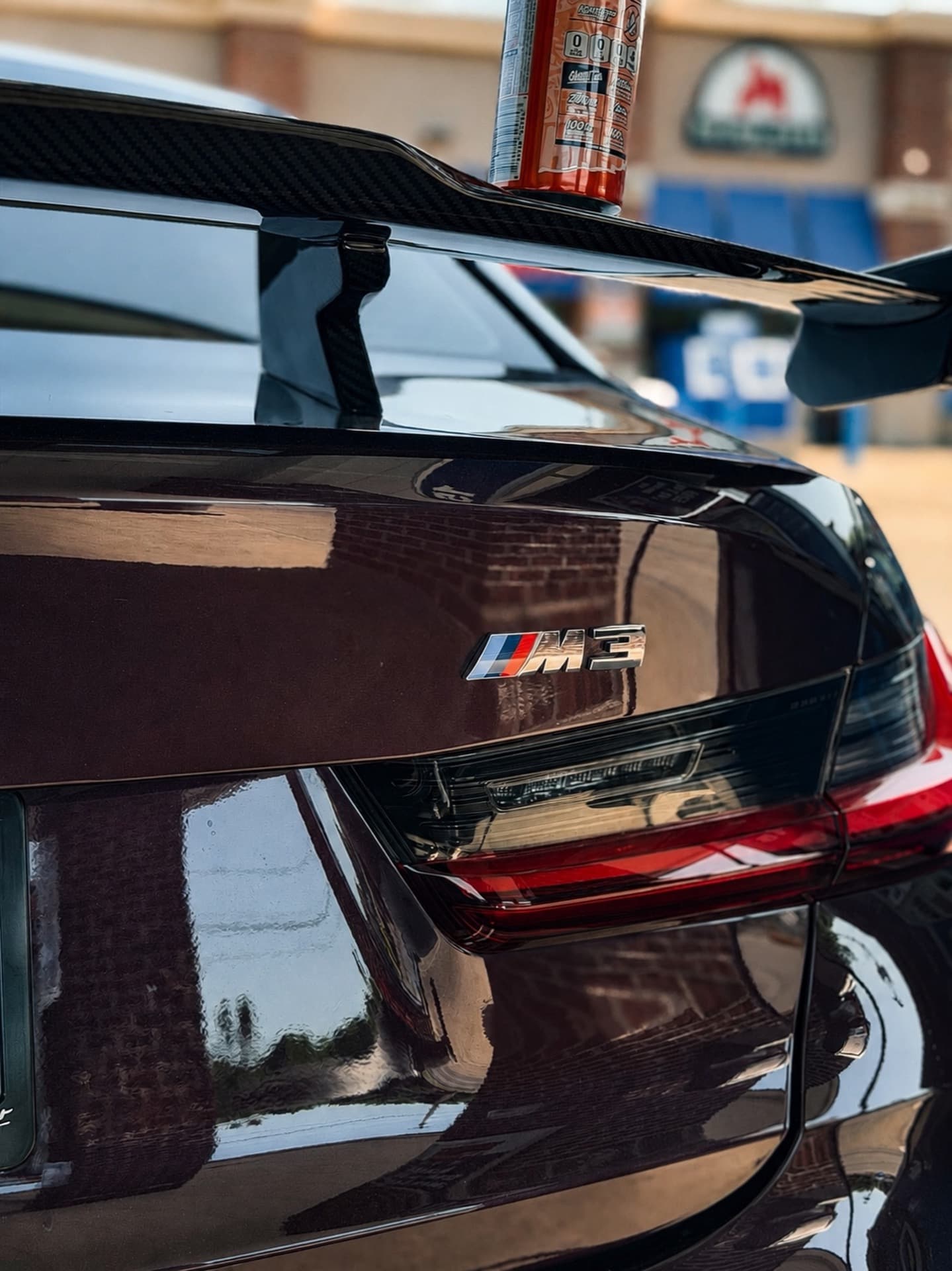 Close-up of exhaust tailpipes on a performance car